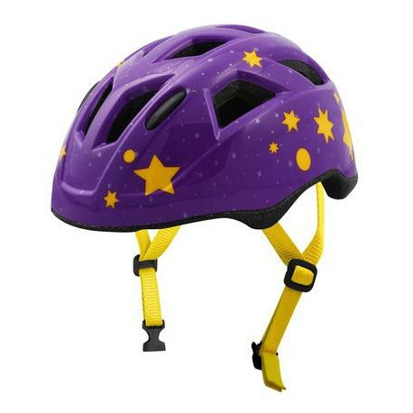 Cyklo přilba STARS JUNIOR, OXFORD, dětská (fialová/žlutá)