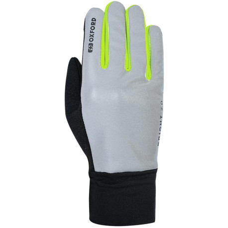 Rukavice BRIGHT GLOVES 2.0, OXFORD (černá/reflexní/žlutá fluo)