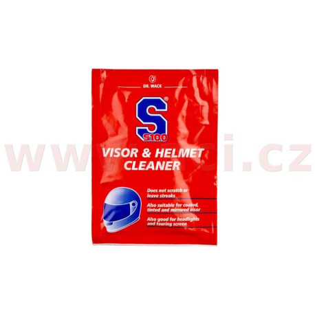 S100 čisticí ubrousek na hledí a světla - Visier und Helmreiniger Tuch