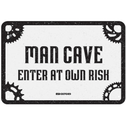 Plechová cedule MAN CAVE, OXFORD (černá/bílá, rozměr 30 x 20 cm)