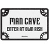 Plechová cedule MAN CAVE, OXFORD (černá/bílá, rozměr 30 x 20 cm)