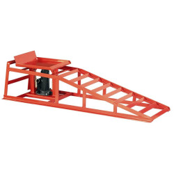 Nájezdová rampa s hydraulickým zvedákem Q-TECH (max. nosnost: 1,5 t, auto / ATV / UTV)