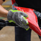 Mycí rukavice NOODLE WASH GLOVE, OXFORD (mikrovlákno, zelená fluo)
