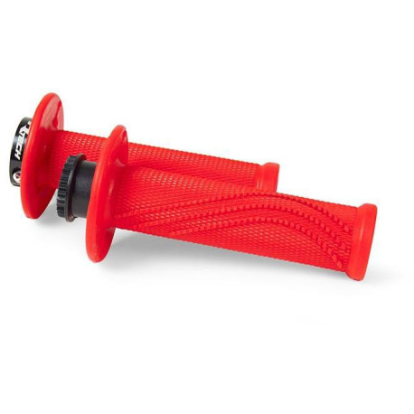 Gripy lock-on R20 Wave, RTECH (neon červené, 1 pár)