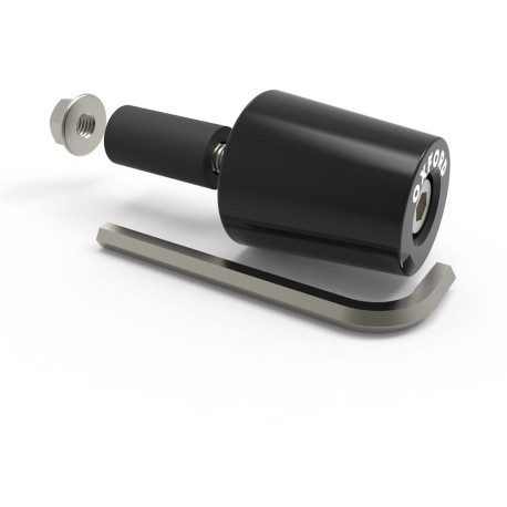 Závaží řídítek Bar Ends 3 s redukcí pro vnitřní průměr 13 a 18 mm (vnější 22 a 28,6 mm), OXFORD (černé, pár)