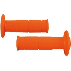 Gripy Racing (měkké), RTECH (oranžové, pár, délka 116 mm)