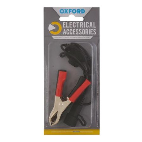 Prodloužený kabel s klipy typu "krokodýl", OXFORD (konektor SAE, délka kabelu 0,5 m)