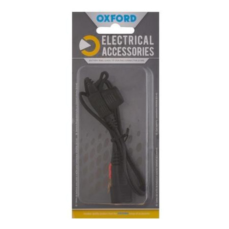 Prodloužený kabel s očkovými klipy a pojistkou, OXFORD (konektor SAE, délka kabelu 0,5 m)
