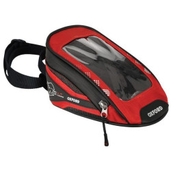 Tankbag na motocykl M1R Micro, OXFORD (černý/červený, objem 1 l)