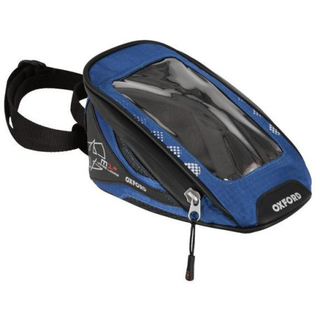 Tankbag na motocykl M1R Micro, OXFORD (černý/modrý, objem 1 l)