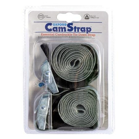 Popruhy Cam Straps nastavitelné s fixací volného konce pomocí suchého zipu, OXFORD (šedé, 1 pár)