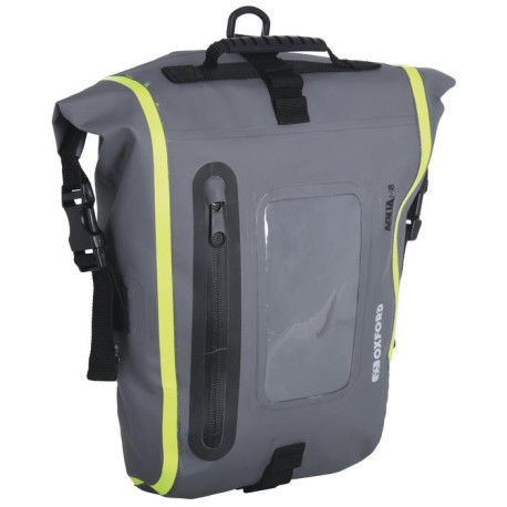 Tankbag na motocykl Aqua M8, OXFORD (černý/šedý/žlutý fluo, s magnetickou základnou, objem 8 l)