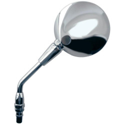 Zpětné zrcátko chromové  (závit pravý M10, průměr skla 105 mm), Q-TECH (chrom) , L,P