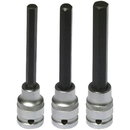 Sada šestihraných prodloužených hlavic HEX pro 1/2" ráčnu, BIKESERVICE