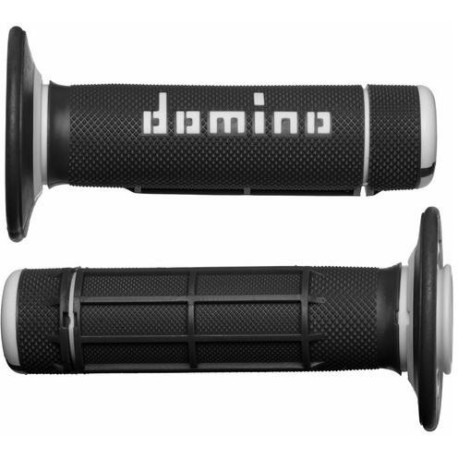 Gripy A020 (offroad) délka 118 mm, DOMINO (černo-šedé)