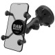 Kompletní sestava univerzálního držáku mobilního telefonu X-Grip s přísavkou na sklo, rameno 70 mm, RAM Mounts