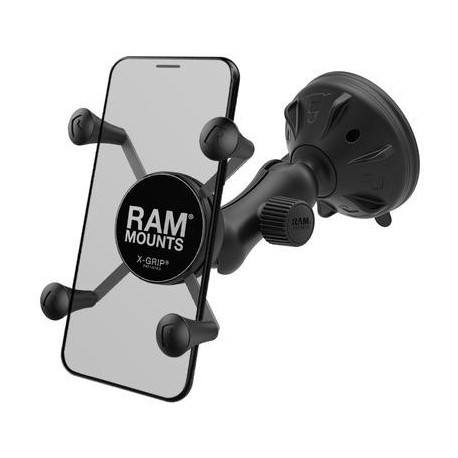 Kompletní sestava univerzálního držáku mobilního telefonu X-Grip s přísavkou na sklo, rameno 70 mm, RAM Mounts