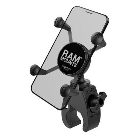 Kompletní sestava držáku pro menší telefony X-Grip se "Snap-Link Tough-Claw" upínaním na řidítka, RAM Mounts