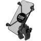 Kompletní sestava držáku pro velké mobilní telefony X-Grip se "Snap-Link Tough-Claw" upínaním na řidítka, RAM Mounts