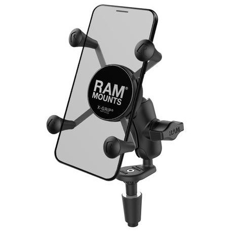 Kompletní sestava držáku X-Grip s uchycením do krku řízení motocyklu, RAM Mounts