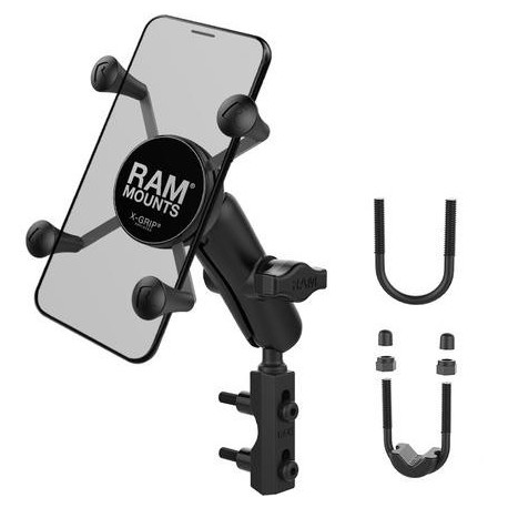 Kompletní sestava držáku X-Grip s uchycením na objímku brzdové/spojkové páčky/řidítka motocyklu, RAM Mounts