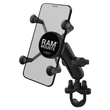 Kompletní sestava držáku mobilního telefonu X-Grip s objímkou na řidítka, RAM Mounts