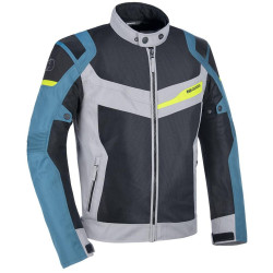 Bunda DAKAR D2D AIR, OXFORD (stříbrná/modrá/fluo)