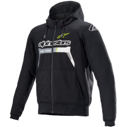 Bunda CHROME IGNITION HOODIE, ALPINESTARS (černá/žlutá fluo/šedá/bílá) 2026