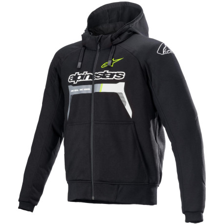 Bunda CHROME IGNITION HOODIE, ALPINESTARS (černá/žlutá fluo/šedá/bílá) 2023