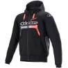 Bunda CHROME IGNITION HOODIE, ALPINESTARS (černá/červená fluo/šedá/bílá) 2023