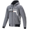 Bunda CHROME IGNITION HOODIE, ALPINESTARS (šedá/bílá/černá/červená) 2023
