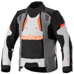 Bunda HALO DRYSTAR, ALPINESTARS (světle šedá/tmavě šedá/černá/červená fluo) 2026