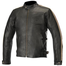 Bunda CHARLIE HONDA kolekce, ALPINESTARS (černá/krémová/červená) 2023