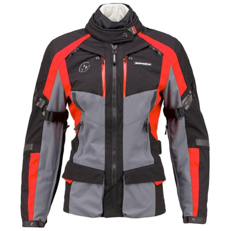 Bunda 4SEASON EVO LADY, SPIDI, dámská (černá/šedá/červená)