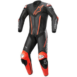 Jednodílná kombinéza FUSION, TECH-AIR kompatibilní, ALPINESTARS (černá/červená fluo) 2023
