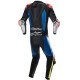 Jednodílná kombinéza GP TECH 4, TECH-AIR kompatibilní, ALPINESTARS (modrá/žlutá fluo/červená fluo/černá/bílá) 2023