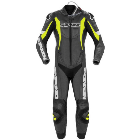 Jednodílná kombinéza SPORT WARRIOR PERFORATED PRO, SPIDI (černá/žlutá fluo/bílá)