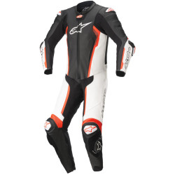 Jednodílná kombinéza MISSILE 2, TECH-AIR kompatibilní, ALPINESTARS (černá/bílá/červená fluo) 2023