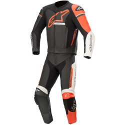 Dvoudílná kombinéza GP FORCE PHANTOM, TECH-AIR 5 kompatibilní, ALPINESTARS (černá/bílá/červená fluo) 2023
