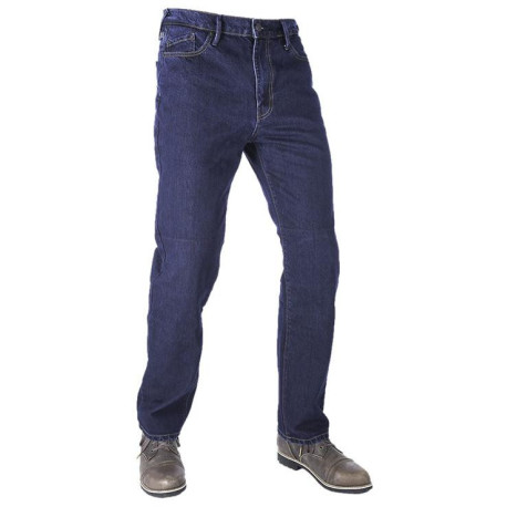 ZKRÁCENÉ kalhoty Original Approved Jeans volný střih, OXFORD, pánské (modrá)