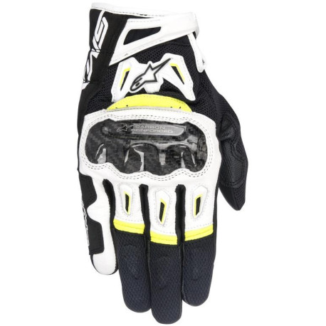 Rukavice SMX-2 AIR CARBON, ALPINESTARS (černé/bílé/žluté fluo) 2023
