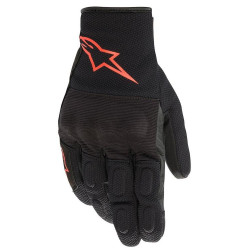 Rukavice S MAX DRYSTAR, ALPINESTARS (černá/červená fluo) 2026