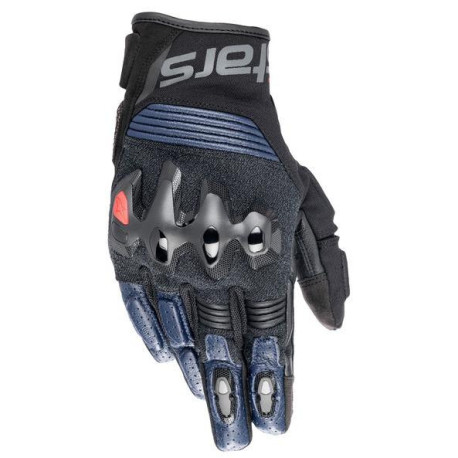 Rukavice HALO, ALPINESTARS (černá/modrá) 2023
