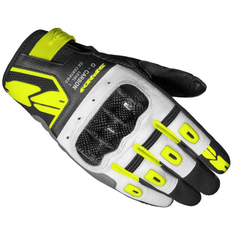 Rukavice G-CARBON LADY, SPIDI, dámské (černá/bílá/žlutá fluo)