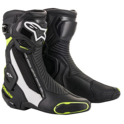 Boty SMX PLUS 2, ALPINESTARS (černá/bílá/ žlutá fluo)