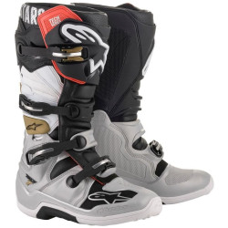 Boty TECH 7, ALPINESTARS (černá/stříbrná/bílá/zlatá)