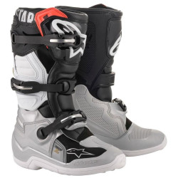 Boty TECH 7 S, ALPINESTARS, dětské (černá/stříbrná/bílá/zlatá) 2026