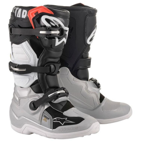 Boty TECH 7 S, ALPINESTARS, dětské (černá/stříbrná/bílá/zlatá) 2023