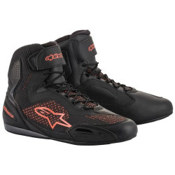 Boty FASTER-3 RIDEKNIT, ALPINESTARS (černá/červená fluo)