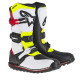 Boty TECH TRIAL, ALPINESTARS (bílá/červená/žlutá fluo/černá) 2023